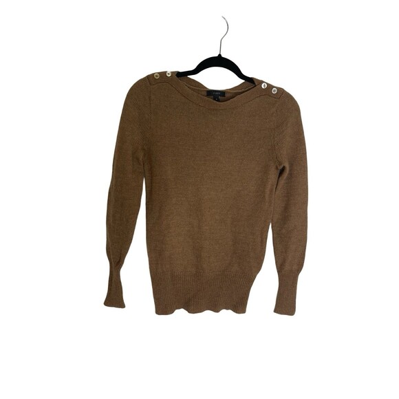 J.Crew Sweater Wool Mohair blend Women Size Small Brown w/ Buttons - Picture 11 of 11